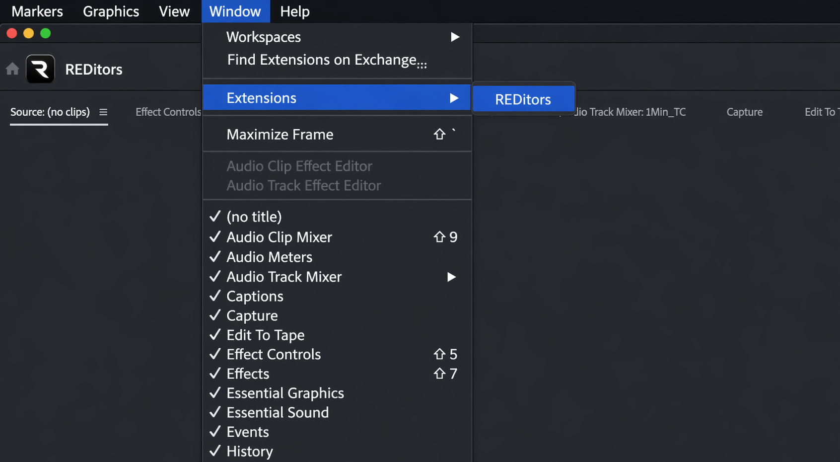 Launch in Premiere screenshot